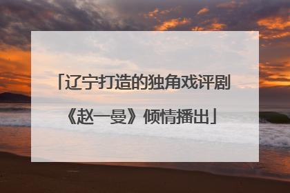 辽宁打造的独角戏评剧《赵一曼》倾情播出