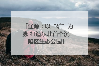 辽源：以“矿”为脉 打造东北首个沉陷区生态公园