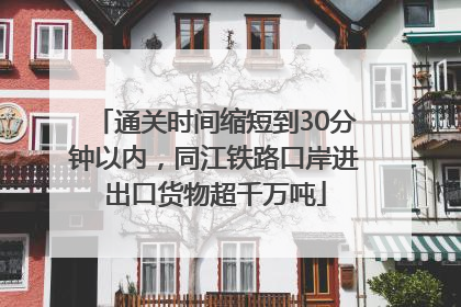通关时间缩短到30分钟以内，同江铁路口岸进出口货物超千万吨