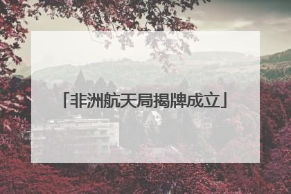 非洲航天局揭牌成立