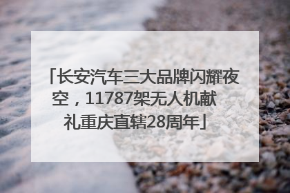 长安汽车三大品牌闪耀夜空，11787架无人机献礼重庆直辖28周年