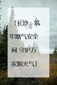 长沙：筑牢燃气安全网 守护万家烟火气