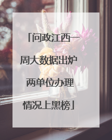 问政江西一周大数据出炉 两单位办理情况上黑榜