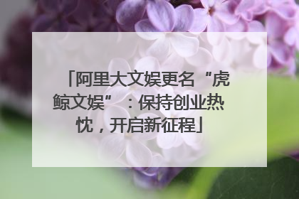阿里大文娱更名“虎鲸文娱”：保持创业热忱，开启新征程