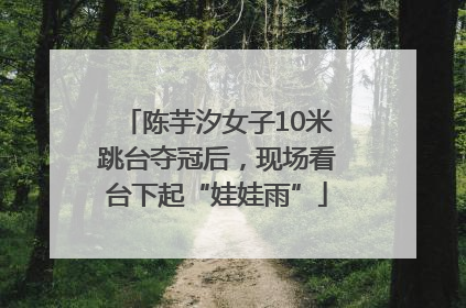 陈芋汐女子10米跳台夺冠后，现场看台下起“娃娃雨”