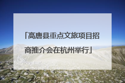 高唐县重点文旅项目招商推介会在杭州举行