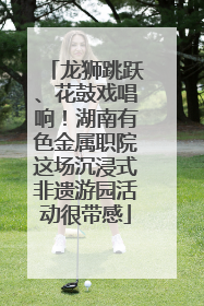 龙狮跳跃、花鼓戏唱响！湖南有色金属职院这场沉浸式非遗游园活动很带感