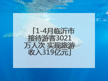 1-4月临沂市接待游客3021万人次 实现旅游收入319亿元