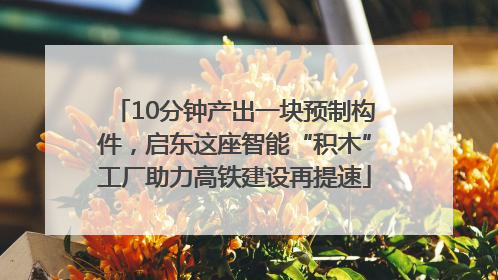 10分钟产出一块预制构件，启东这座智能“积木”工厂助力高铁建设再提速