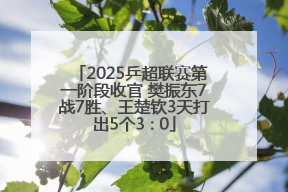 2025乒超联赛第一阶段收官 樊振东7战7胜、王楚钦3天打出5个3∶0