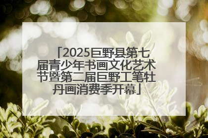 2025巨野县第七届青少年书画文化艺术节暨第二届巨野工笔牡丹画消费季开幕