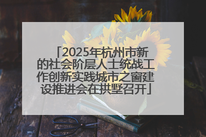 2025年杭州市新的社会阶层人士统战工作创新实践城市之窗建设推进会在拱墅召开