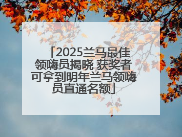 2025兰马最佳领嗨员揭晓 获奖者可拿到明年兰马领嗨员直通名额
