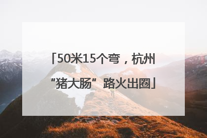 50米15个弯，杭州“猪大肠”路火出圈